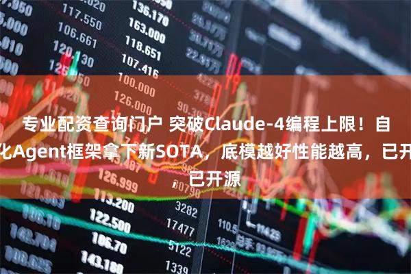 专业配资查询门户 突破Claude-4编程上限！自进化Agent框架拿下新SOTA，底模越好性能越高，已开源