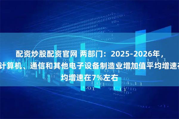 配资炒股配资官网 两部门：2025-2026年，规模以上计算机、通信和其他电子设备制造业增加值平均增速在7%左右