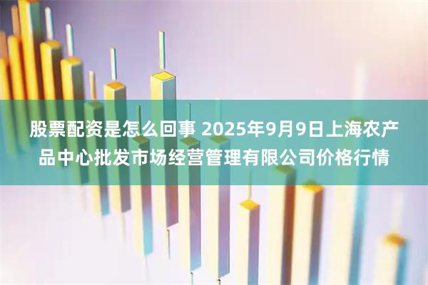 股票配资是怎么回事 2025年9月9日上海农产品中心批发市场经营管理有限公司价格行情