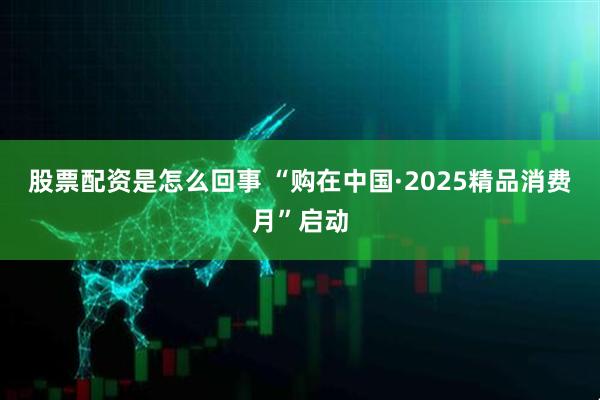 股票配资是怎么回事 “购在中国·2025精品消费月”启动